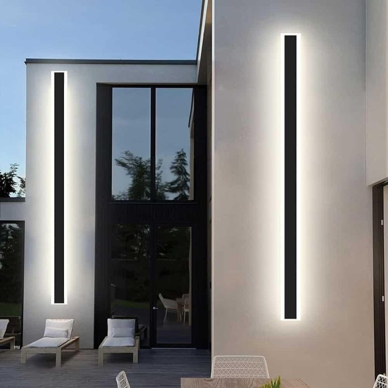 Outdoor Wall Lights |   Modern/Contemporary LED Outdoor Wall Light Sconce, Outdoor Long Strip LED Wall Sconce Multi, White Outdoor Lighting Multi, White