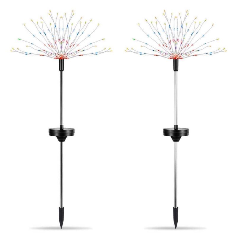 String Lights |   2Pcs Solar Firework Starburst Lights Multi, White Outdoor Lighting Multi, White